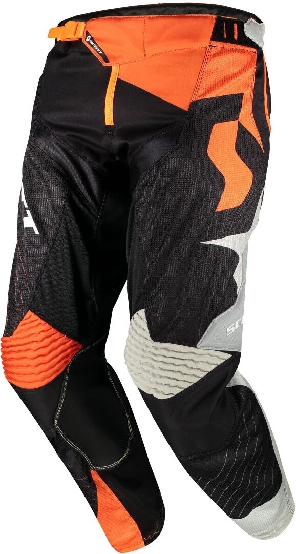 Scott 450 Angled Light Pantaloni motocross Nero Arancione 28