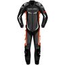 Spidi Track Wind Pro Tuta in pelle moto di One Piece Nero Bianco Rosso 52