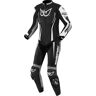 Berik Monza Ladies One Piece Tuta in pelle della moto Nero Grigio Bianco 42