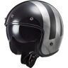 LS2 OF601 Bob II Lines Casco Jet Nero Argento XL