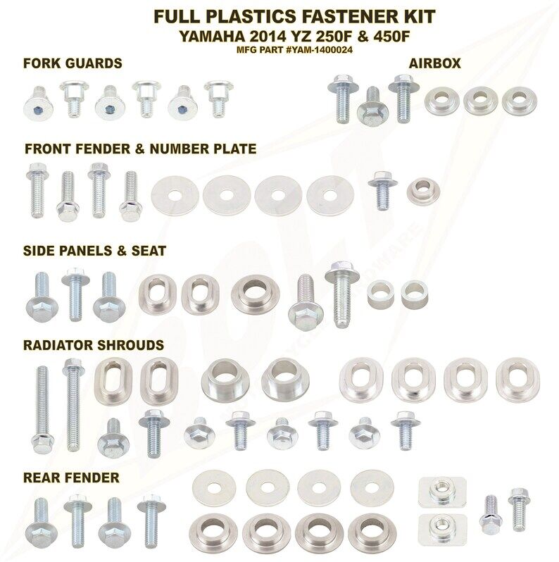 Bolt Kit completo viti in plastica Yamaha YZ250/450-F