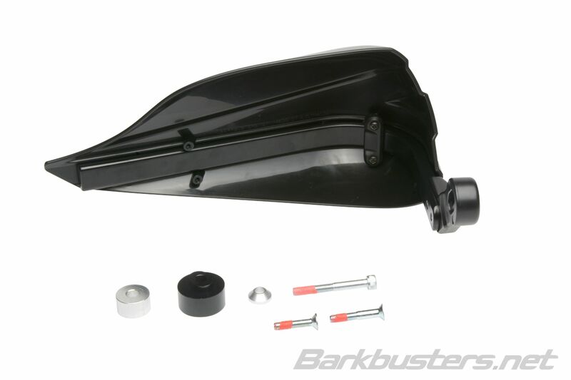 Barkbusters Kit paramano Storm singolo punto di attacco Ø6-8mm senza vite interna punta manubrio nero