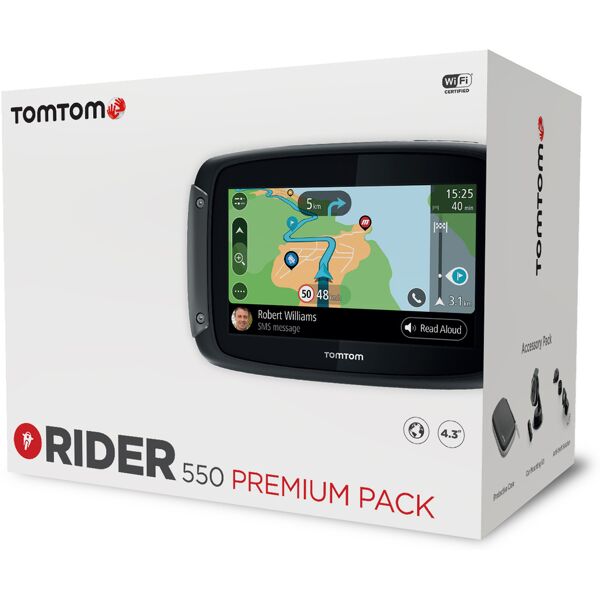 tomtom rider 550 world premium sistema di guida del percorso nero unica taglia