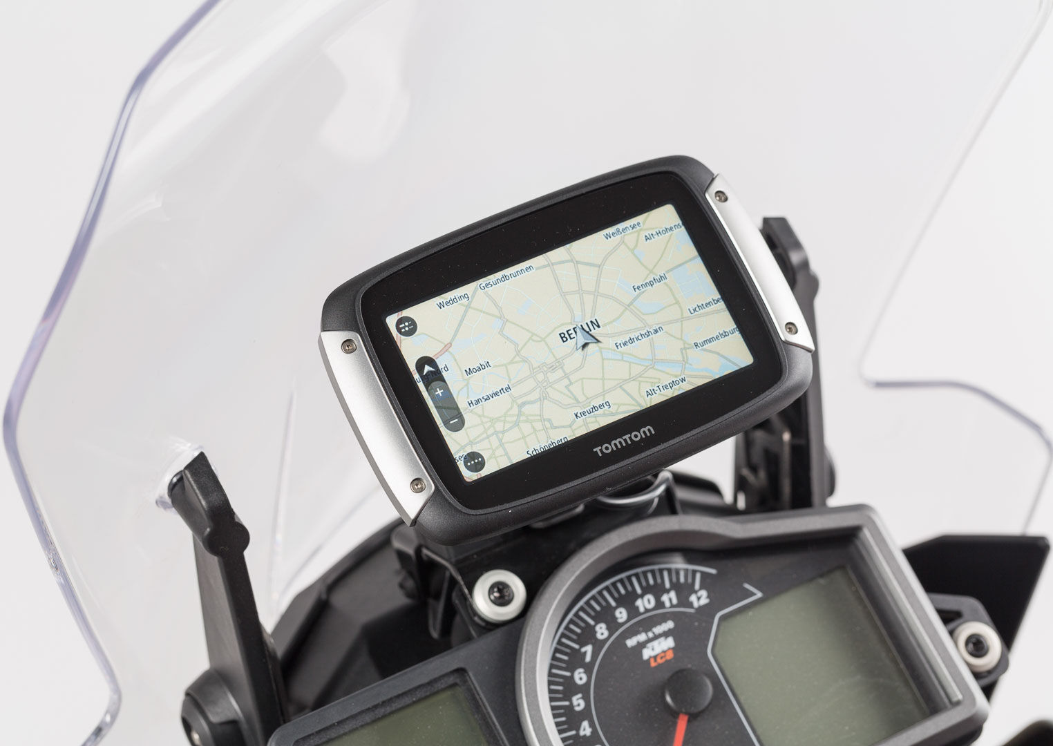 SW-Motech Supporto GPS  per pozzetto - Nero. KTM 1050/1090/1190 Avventura. Nero unica taglia