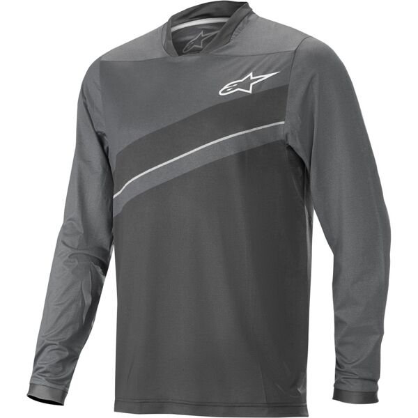 alpinestars alps 8.0 bicicletta di ls jersey nero grigio s