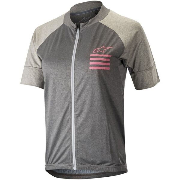 alpinestars stella trail full zip ss maglia ciclismo donna grigio l