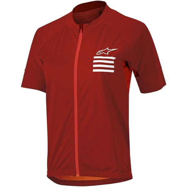 alpinestars stella trail full zip ss maglia ciclismo donna rosso s