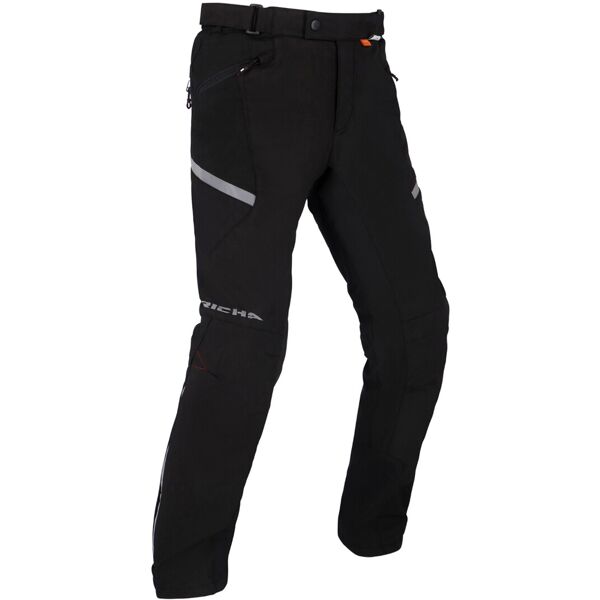 richa softshell pantaloni tessili da moto impermeabili nero xl