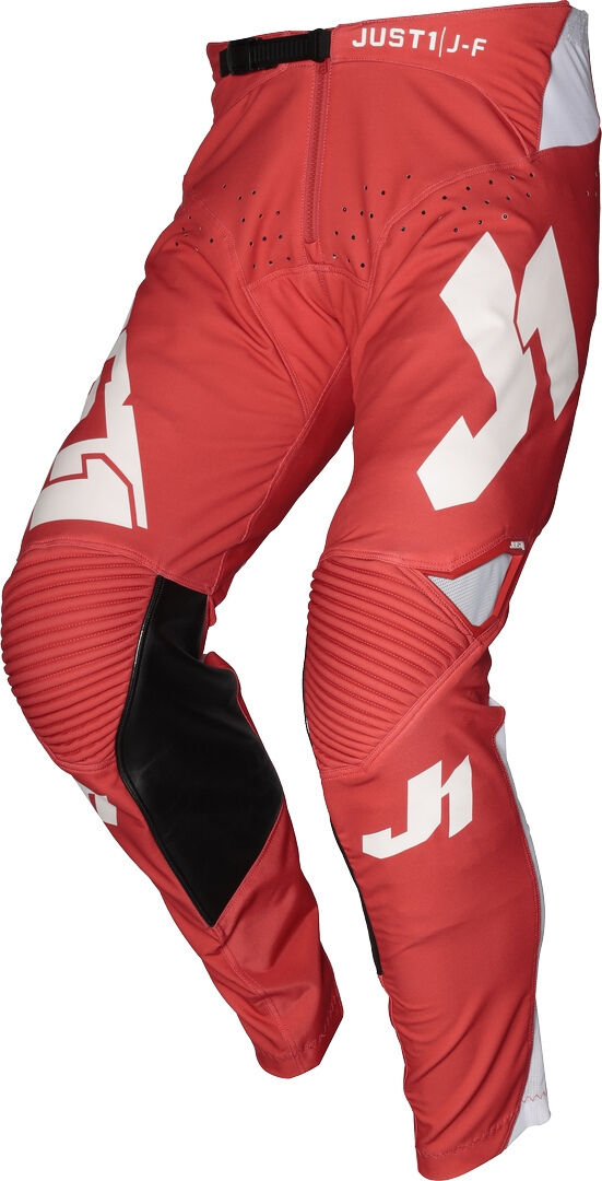 Just1 J-Flex Pantaloni Motocross Bianco Rosso 44