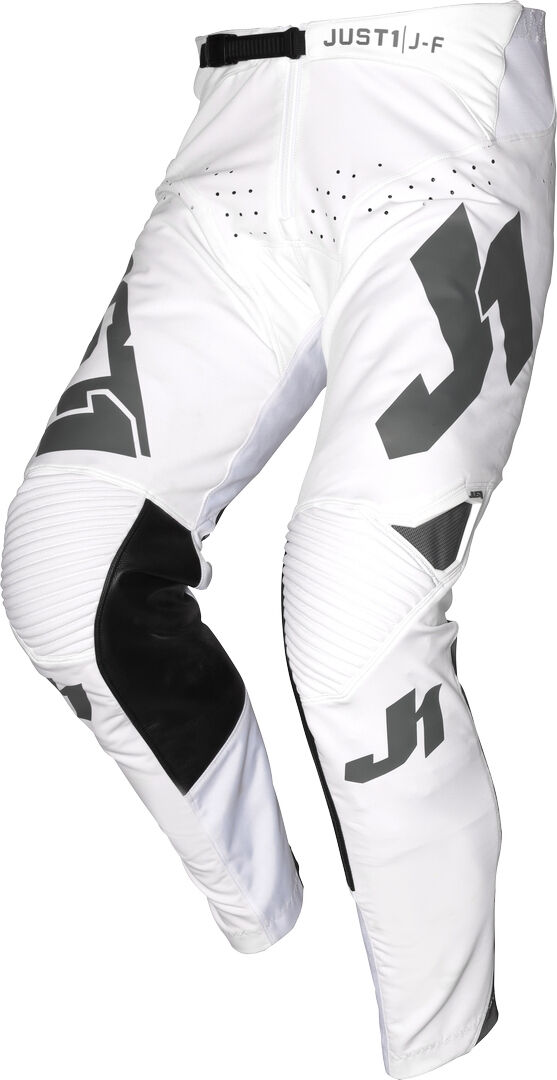 Just1 J-Flex Pantaloni Motocross Grigio Bianco 44