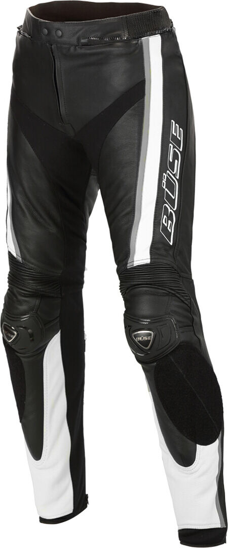 Büse Mille Pantaloni in pelle moto Nero Bianco 52