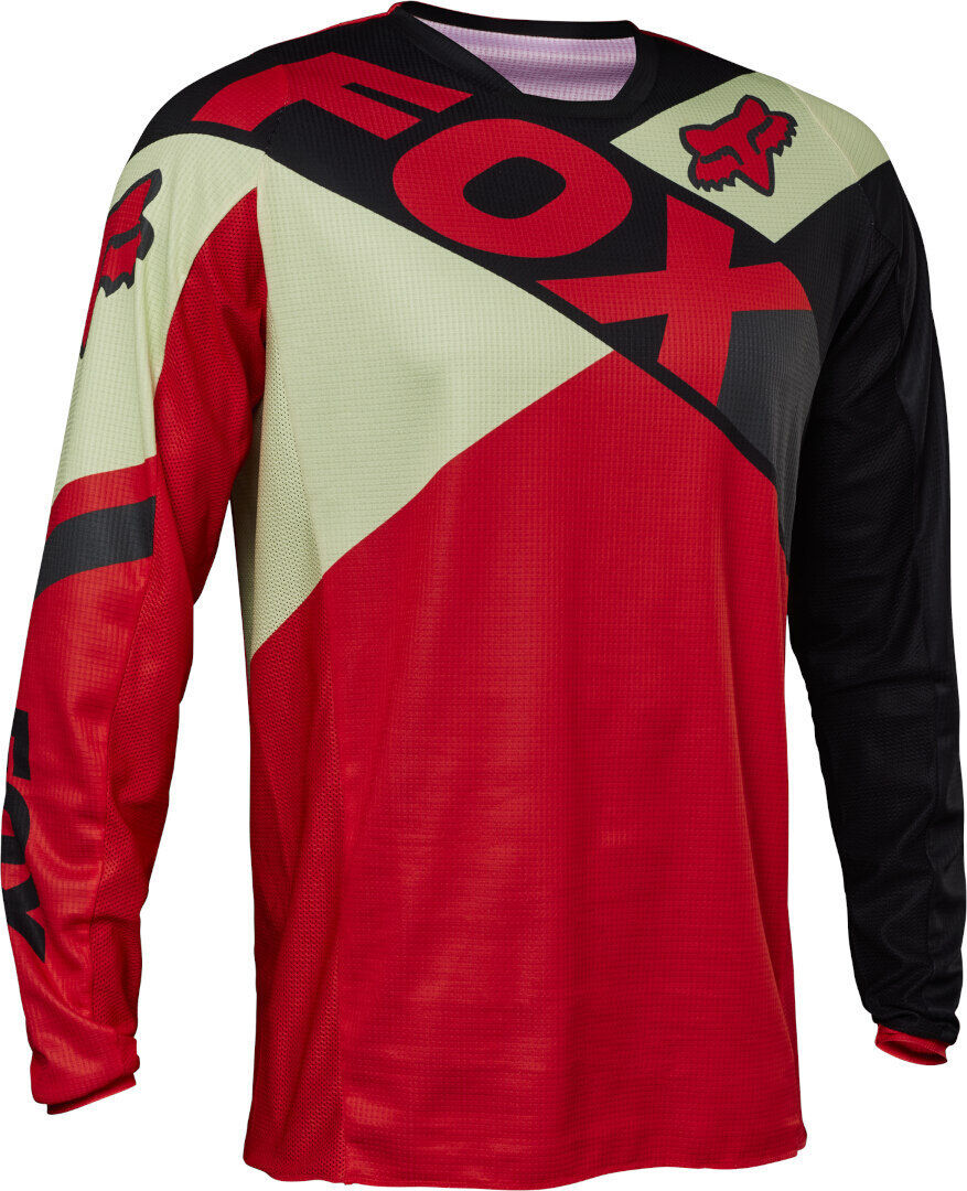 Fox 180 Xpozr Maglia Motocross Nero Rosso 2XL