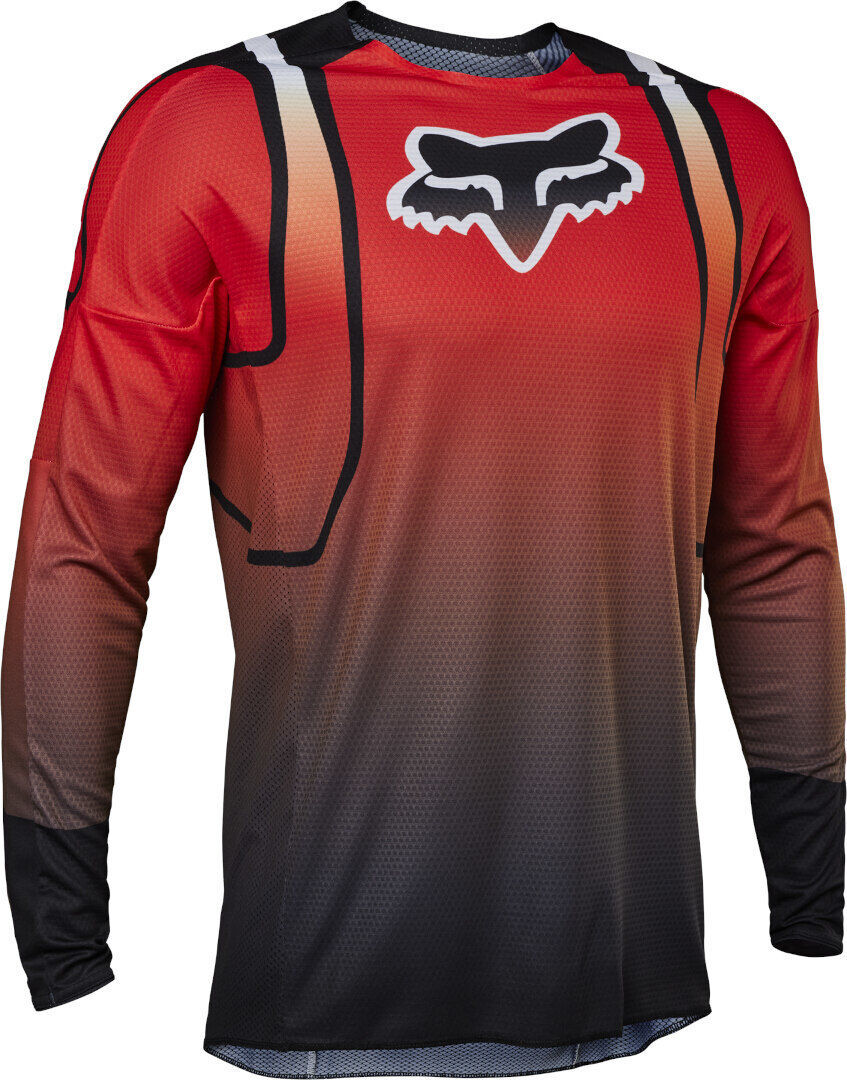 Fox 360 Vizen Maglia Motocross Nero Rosso 2XL