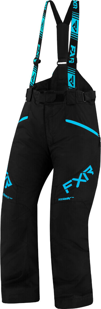 FXR Fresh 2023 Pantaloni con bretelle da donna in motoslitta Nero Blu XS 28