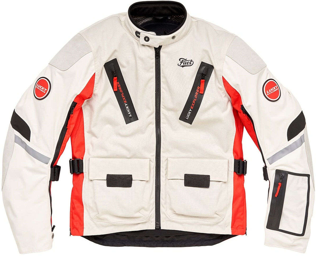 Fuel Astrail Lucky Explorer Giacca tessile moto Bianco Rosso S