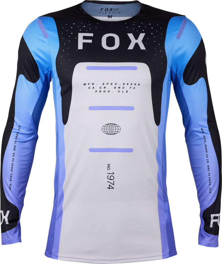Fox Flexair Magnetic Maglia Motocross Nero Bianco Porpora 2XL