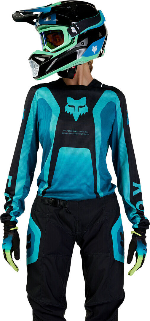 Fox 180 Ballast Maglia Motocross Donna Nero Blu L