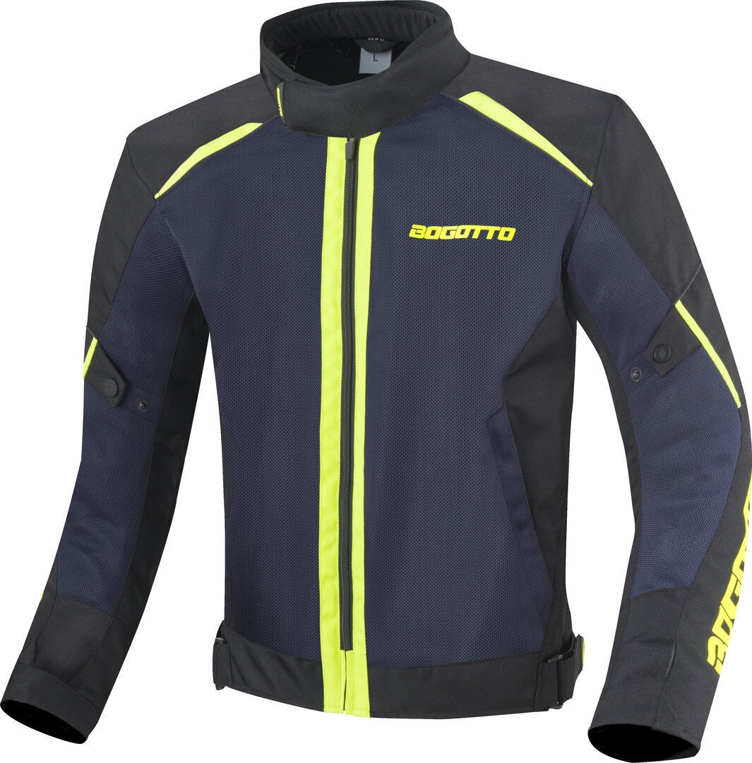 Bogotto Blaze-Air Giacca tessile moto Nero Blu Giallo 2XL