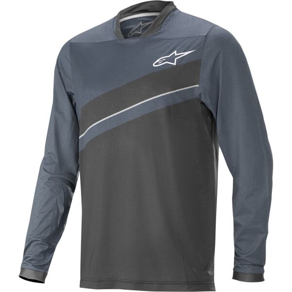 alpinestars alps 8.0 bicicletta di ls jersey grigio blu s