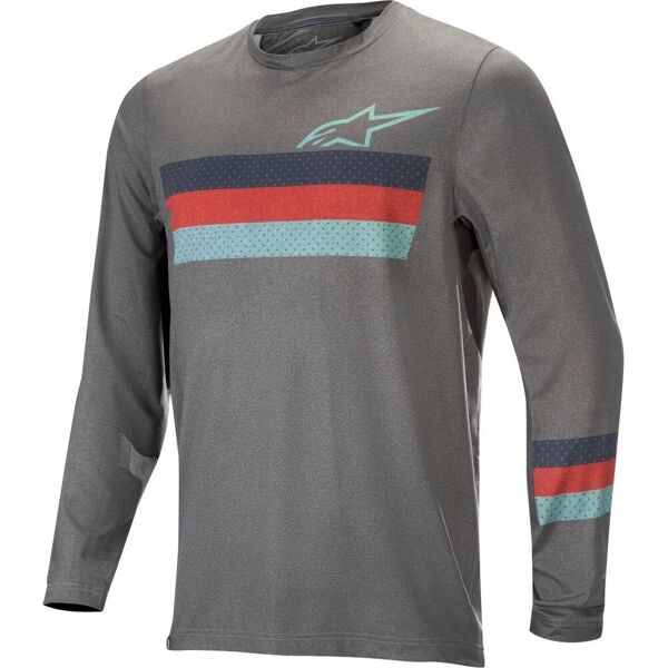 alpinestars alps 6.0 bicicletta di ls jersey grigio rosso s