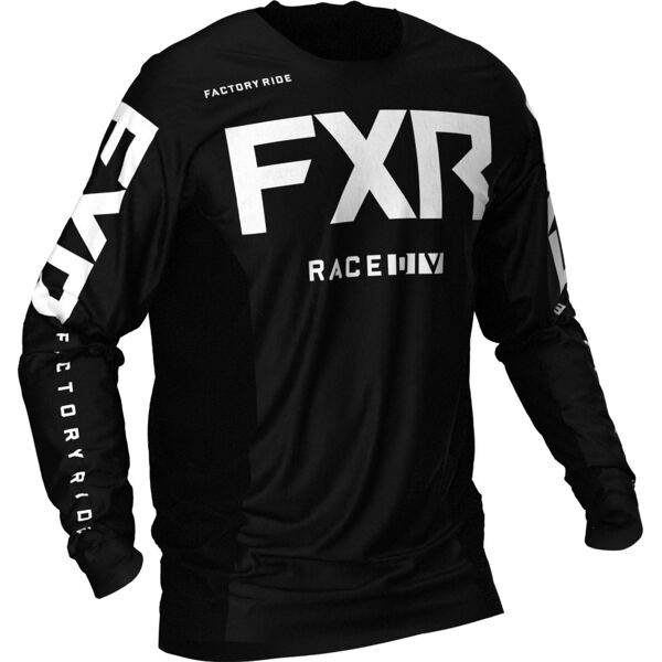 fxr podium mx gear maglia motocross nero bianco 2xl