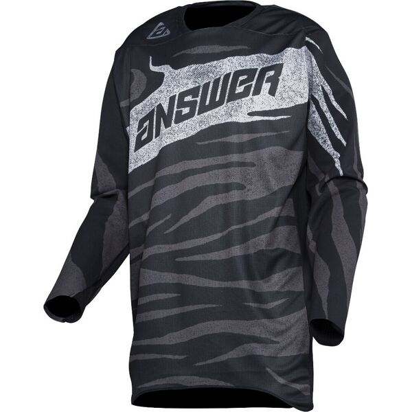 answer racing answer elite ops maglia motocross nero grigio bianco 2xl