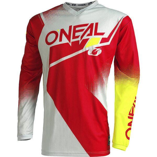 oneal element racewear v.22 maglia motocross rosso giallo s