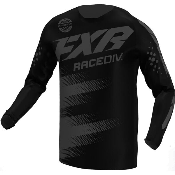 fxr clutch stripes maglia motocross nero grigio 3xl