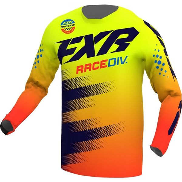 fxr clutch stripes maglia motocross giallo arancione 3xl