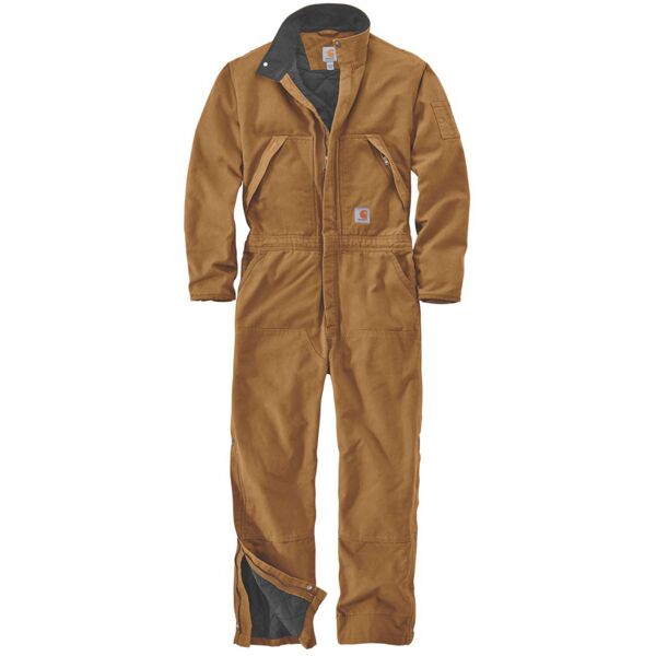 carhartt washed duck insulated grembiule marrone 3xl
