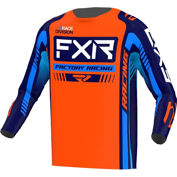 fxr clutch pro 2023 maglia motocross blu arancione 3xl