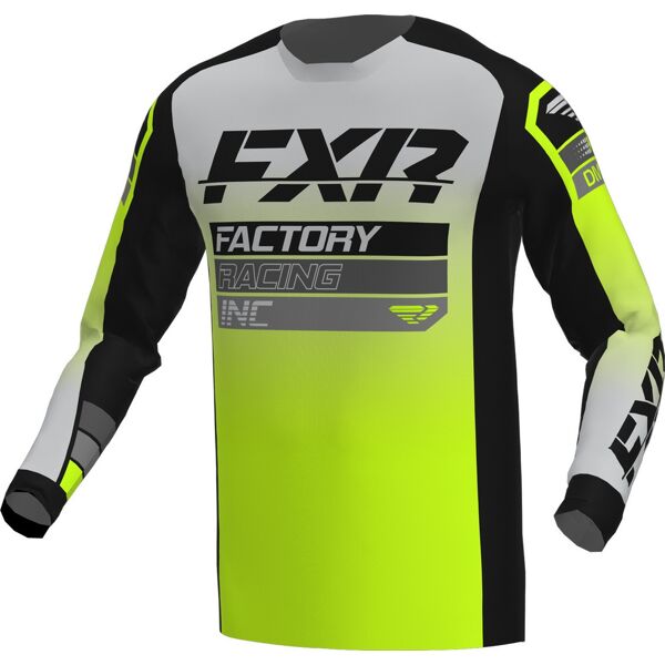 fxr clutch 2023 maglia motocross nero bianco giallo 3xl