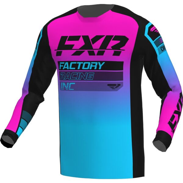 fxr clutch 2023 maglia motocross nero rosa 3xl