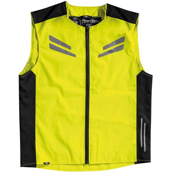 rusty stitches stewart gilet di sicurezza per moto nero giallo 2xl