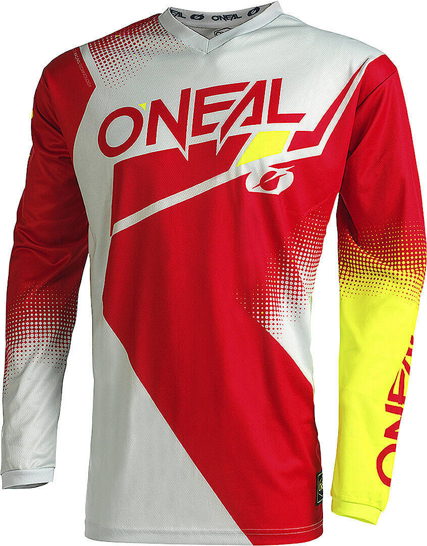 oneal element racewear v.22 maglia motocross rosso giallo s