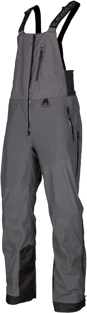 klim storm 2022 pantaloni con bretelle da motoslitta nero grigio 2xl