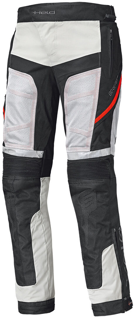 Held AeroSec GTX Base Pantaloni tessili da moto Grigio Rosso 3XL