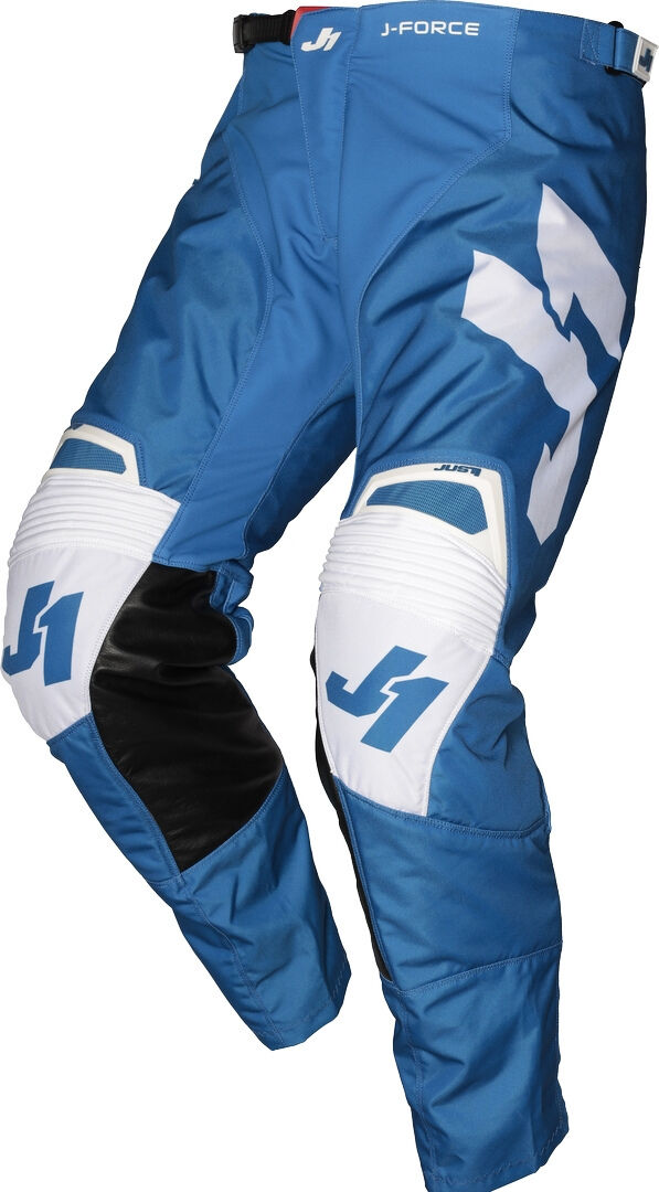 Just1 J-Force Terra Pantaloni Motocross Bianco Blu 52