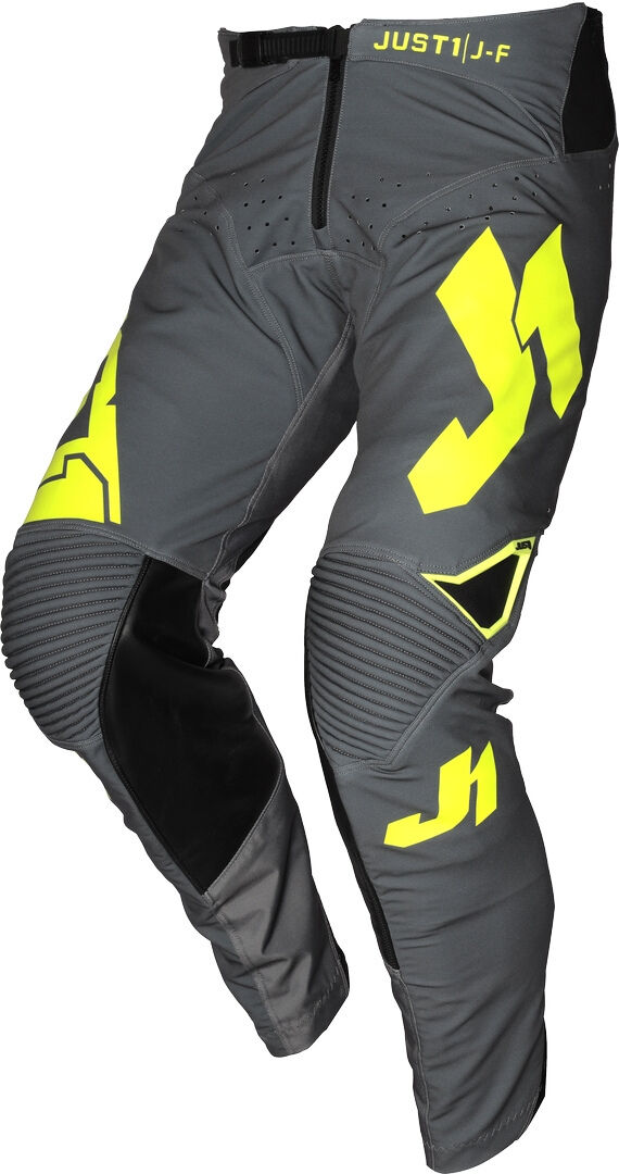 Just1 J-Flex Pantaloni Motocross Grigio Giallo 44