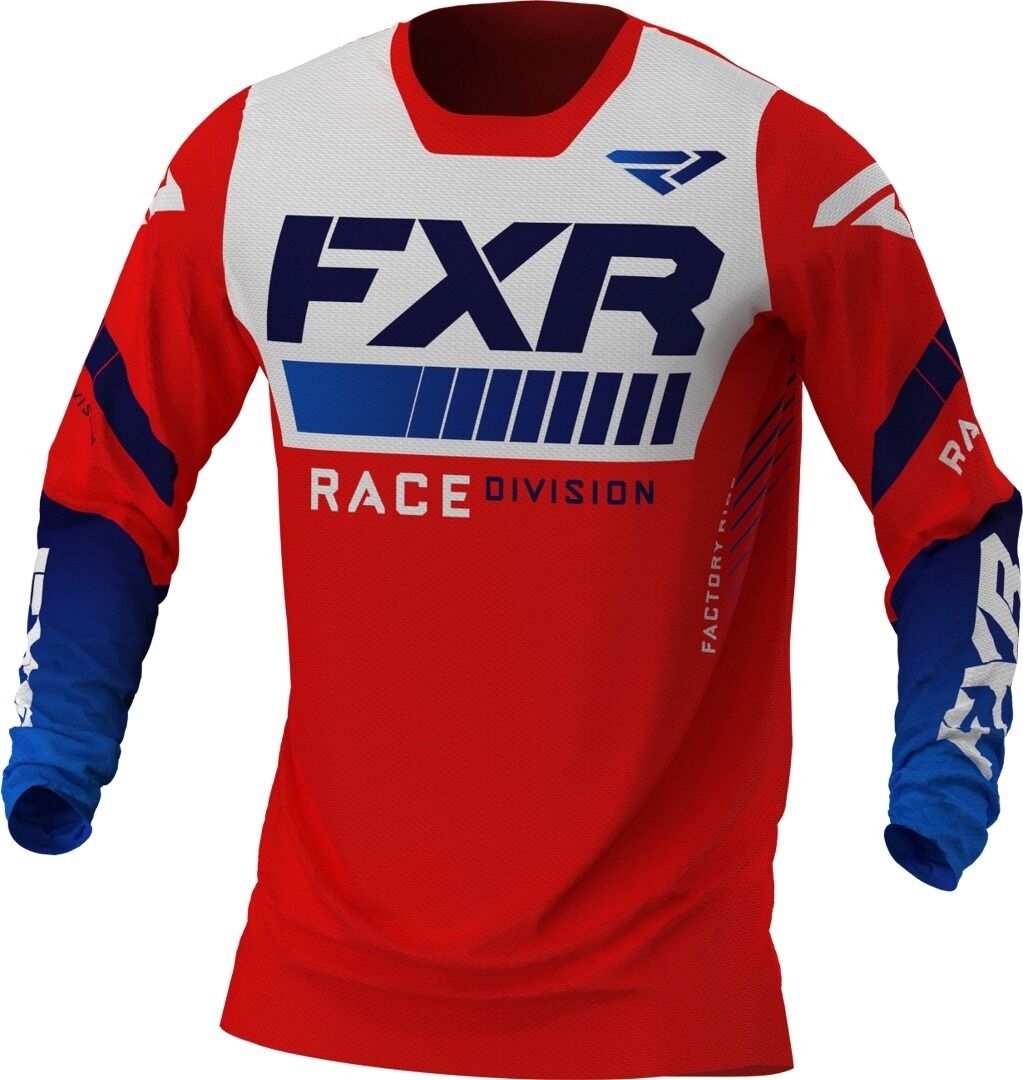 FXR Revo MX Gear Maglia Motocross Bianco Rosso Blu XL