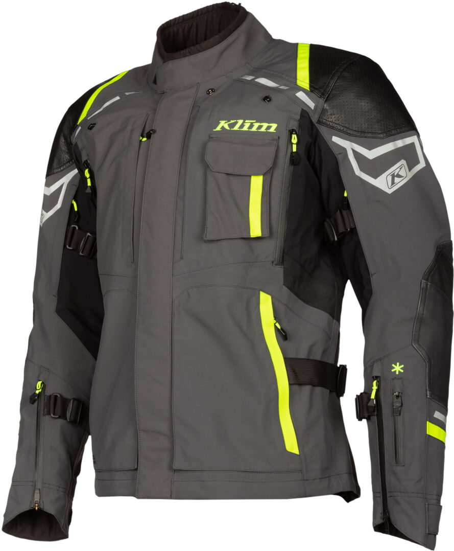 Klim Kodiak Giacca tessile moto Grigio Giallo 52