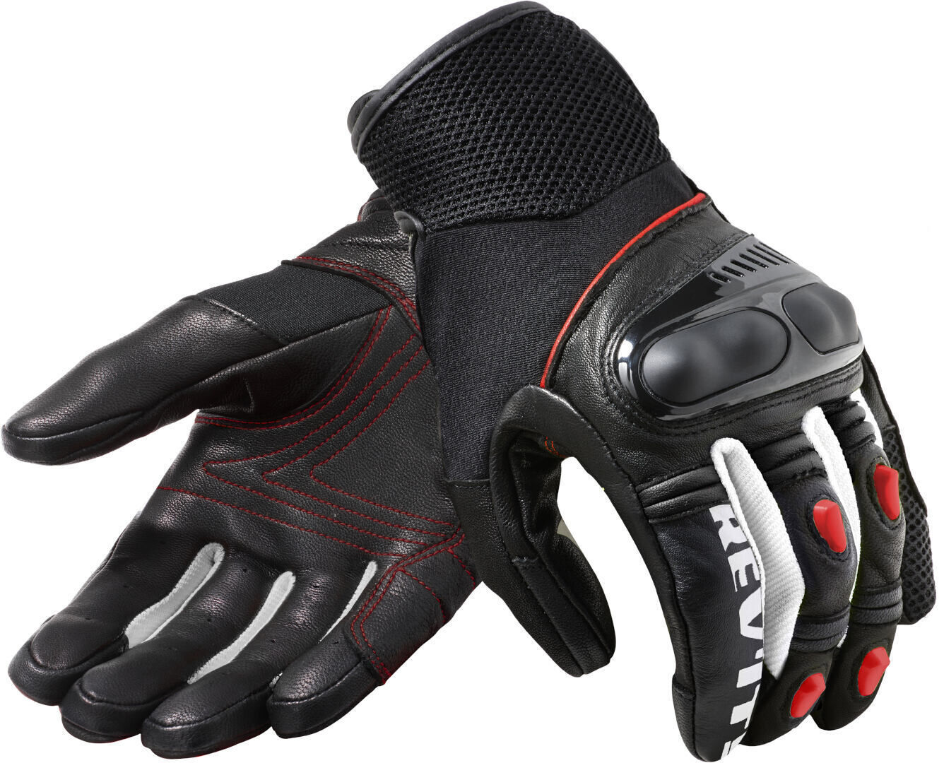 Revit Metric Guanti da moto Nero Rosso 2XL