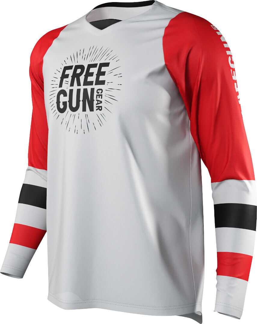 Freegun Devo Load Maglia motocross Bianco Rosso 2XL