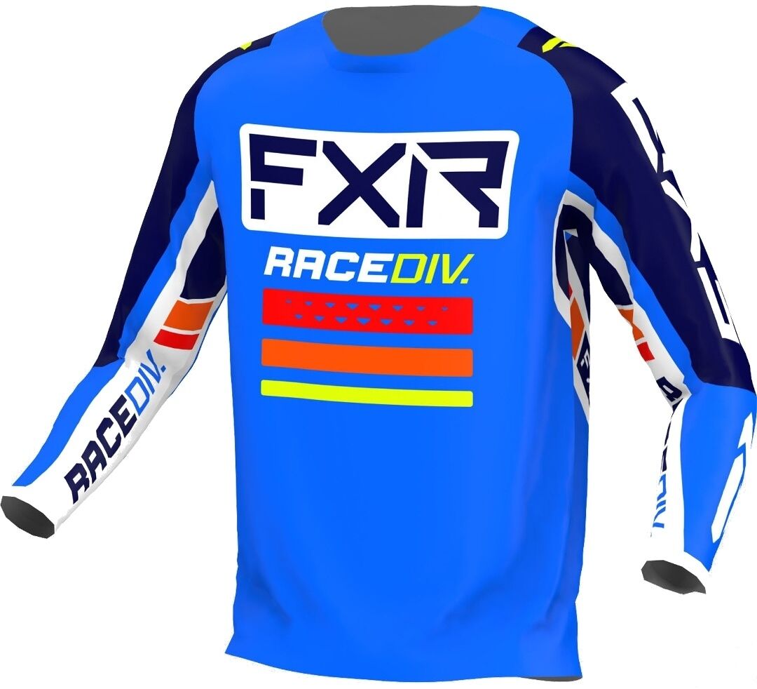 FXR Clutch Pro Maglia Motocross Bianco Blu XL