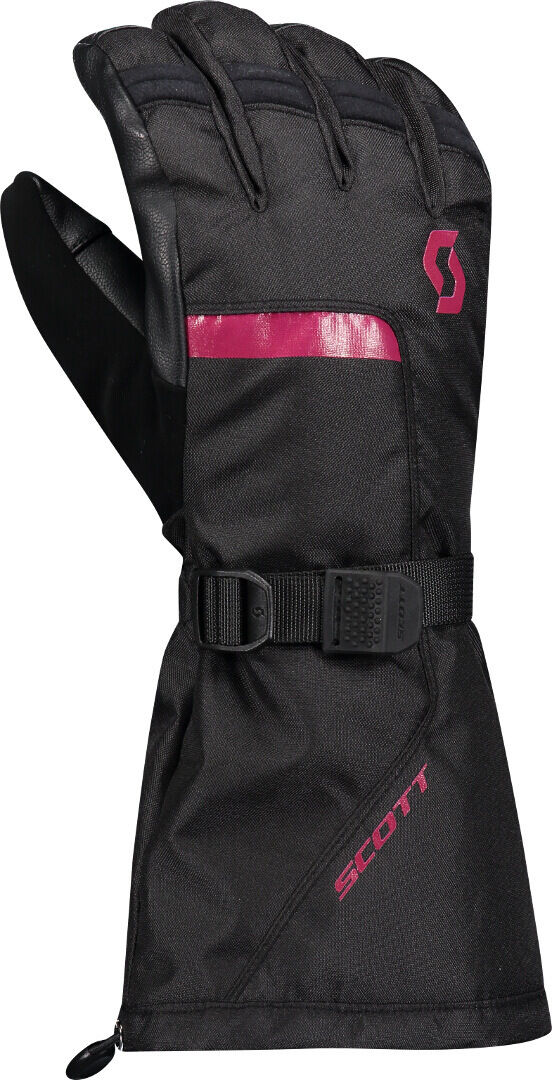 Scott Roop Guanti per motoslitte Nero Rosa XS