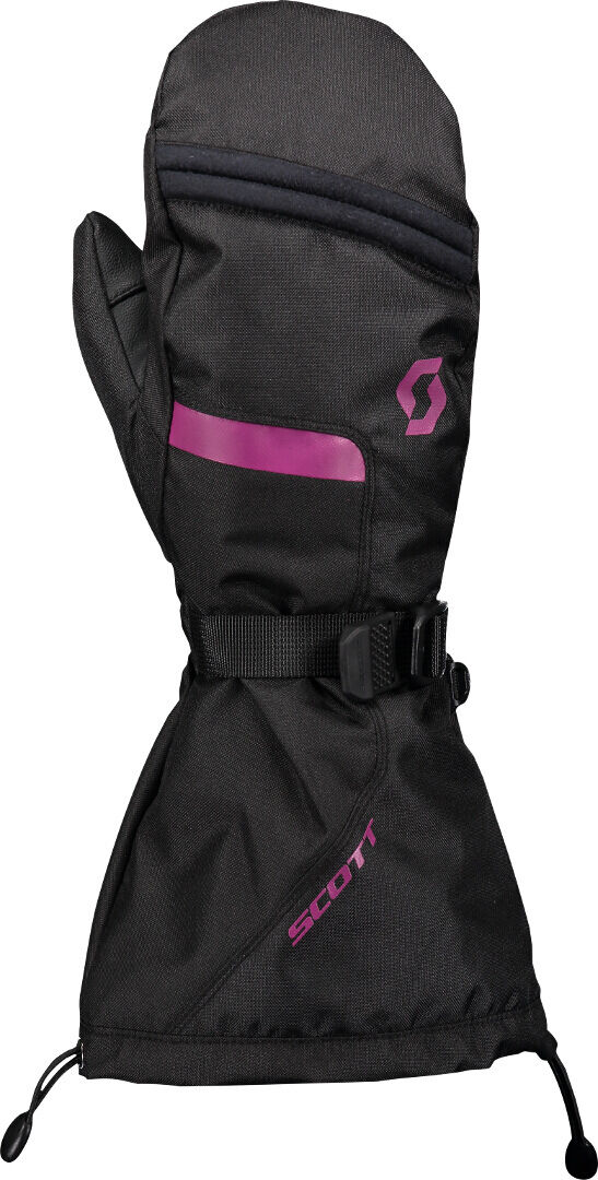 Scott Roop Guanti per motoslitte Nero Rosa XS