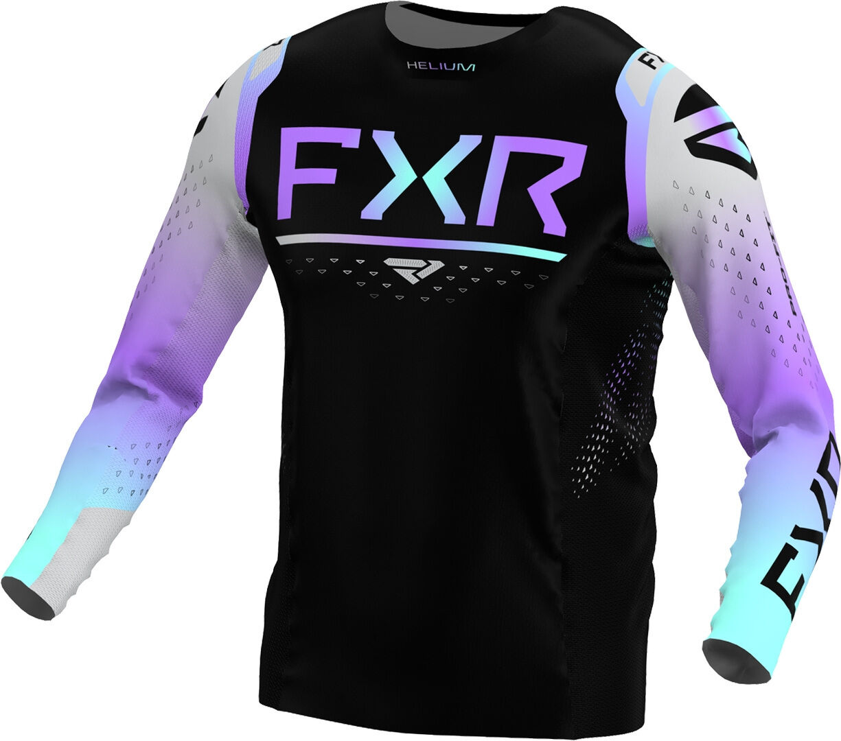 FXR Helium 2023 Maglia Motocross Nero Porpora XS