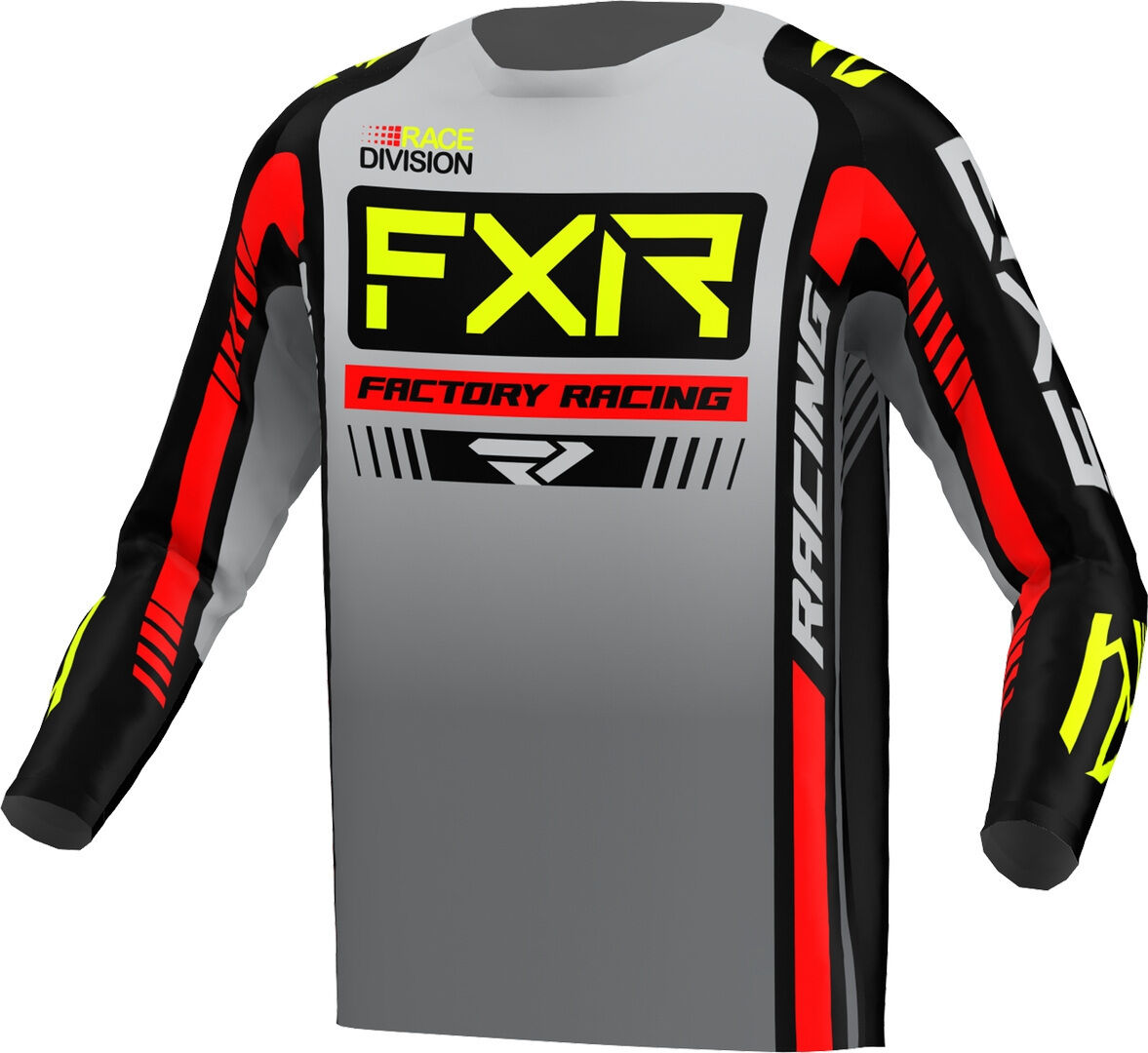 FXR Clutch Pro 2023 Maglia Motocross Nero Grigio Rosso XS