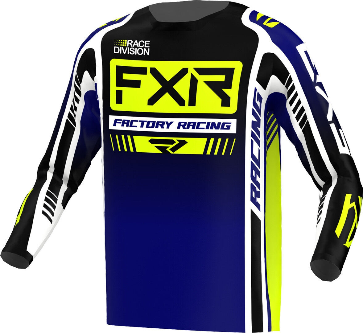 FXR Clutch Pro 2023 Maglia Motocross Blu Giallo XS