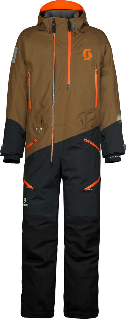 Scott DS-I Dryo 2023 Tuta da motoslitta monopezzo Nero Marrone 2XL